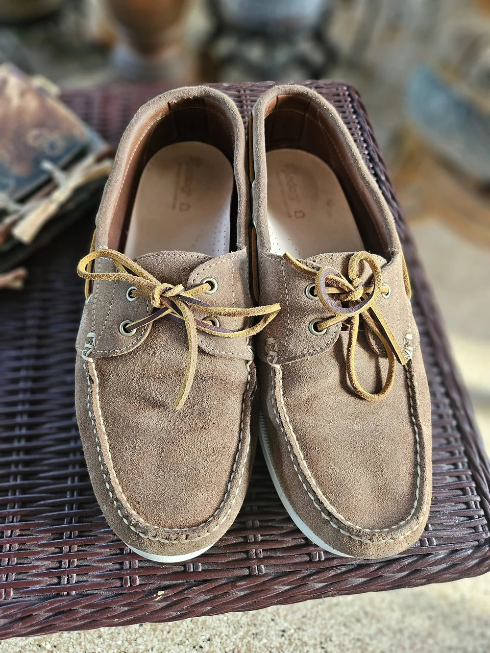 Oak Street Bootmakers Custom Leather Boat Shoe Natural Chromexcel Roughout 12.5